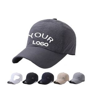 Fast Custom Logo Blank Outdoor Hat <b>Quick</b> <b>Dry</b> Breathable Mesh Perforated Baseball Sport <b>Caps</b> - Product Image 1