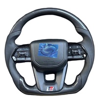 Volant en fibre de carbone pour Toyota LC Alphard 80 Series Land Cruiser Prado Crown GR, accessoires de modification intérieure personnalisés