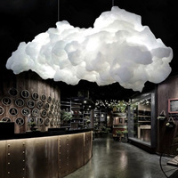 Plafonnier suspendu en forme de nuage, design créatif moderne simpliste, éclairage d'intérieur, luminaire décoratif de plafond, idéal pour un loft, un magasin ou un hôtel