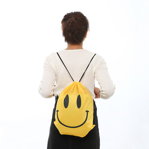 <b>Drawstring</b> <b>Backpack</b> Polyester Heat Transfer Printing Unisex Storage Bag For Students With Logo Custom Design Wenzhou Origin - Product Image 3