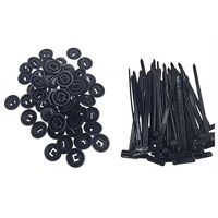 Attaches-câbles universels autobloquants en nylon avec boucle, sangles de fixation en plastique, attaches-câbles en fer pour espaces de câbles, attaches-câbles pour instruments de voiture