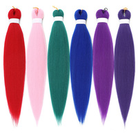 Vente en gros usine – Tresses synthétiques pré-étirées de 26 pouces, 90g, texture Yaki, ignifuges, double trame, faciles à tresser à la machine, tresses tendance