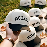 Gorra de Béisbol de 5 Paneles con Logotipo Bordado Personalizado, 100% Algodón, al por Mayor, de Alta Calidad, Gorras Deportivas de Dos Tonos para Papá