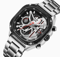 Montres à quartz pour hommes MEGIR 2217, bracelet en acier inoxydable, design original, qualité supérieure, prix abordable, faible MOQ, étanches, nouvelle collection.