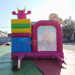 Commercial outdoor party chateau gonflable kids bounce <b>house</b> candyland <b>inflatable</b> bouncy castle and slide combo - Product Image 4