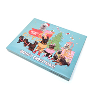 Calendrier de l'Avent vide pour friandises pour chiens en matériaux recyclés CustomDown avec pelliculage brillant/mat et gaufrage