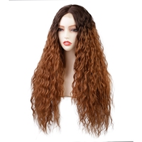 Perruques afro bouclées crépues de 24 pouces pour femmes noires, perruque longue synthétique classique, bouclée et volumineuse, perruques sans colle