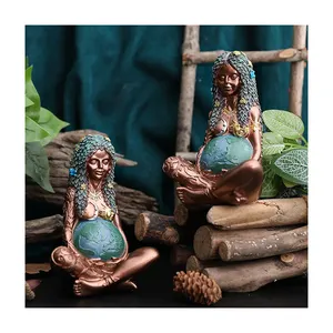 Figurine Art Statue Garden Ornament Mother Earth Goddess Crafts Sculpture Statue Resin Craft For Home Decor