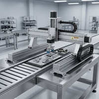 Robot linéaire CNC robuste à portique XYZ avec plateforme à crémaillère et servomoteur pour ligne d'assemblage de préhension et de placement