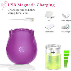 強力な吸引バイブレーター女性用真空クリトリス刺激装置女性の口腔乳首クリトリス吸盤ローズセックス玩具ドロップシップカナダ - Product Image 3