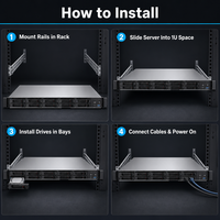 Server Rak 1258H V7 Struktur Rak 2U, Dukungan Prosesor Ganda, Memori Multi Kanal, Server Komputasi Perusahaan Depan Rak
