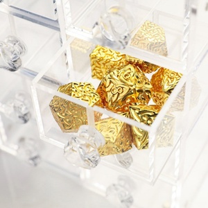 Factory Direct Custom Clear Acrylic DND Gaming Dice Storage Box Injection-Molded Rectangle <b>PC</b> Plastic Portable for <b>Table</b> Games - Product Image 2