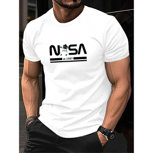 T-shirts tendance streetwear pour hommes, design personnalisé, imprimé numérique astronaute, prix bas, vente en gros - Product Image 2
