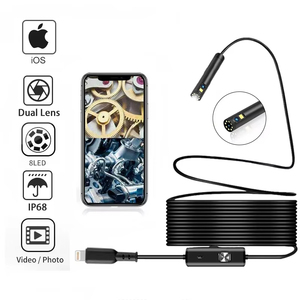 1080P 5.5mm lentille câble dur étanche voiture égout Inspection <span class=keywords><strong>endoscope</strong></span> Mini <span class=keywords><strong>endoscope</strong></span> caméra pour IOS Android 1-3M - Product Image 3