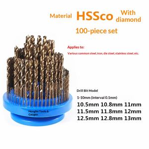 Bükümlü Matkap Kobalt İçeren Yüksek Hızlı Paslanmaz Çelik Titanyum Kaplama Özel Alüminyum Alaşımlı Ev Tipi Kombine Delme - Product Image 4