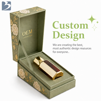 Boîte en carton gris de luxe personnalisée pour flacons de parfum Attar, en papier recyclé, avec revêtement UV, emballage aseptique pour cosmétiques et bonbons