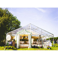 Tente transparente de luxe en aluminium robuste couverture en PVC tente chapiteau intérieur et extérieur pour fête de mariage événement