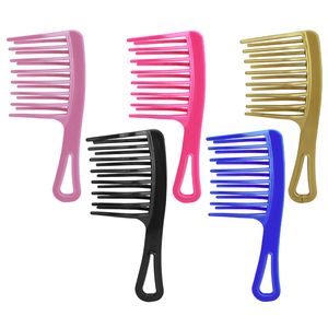 Pettine <span class=keywords><strong>a</strong></span> <span class=keywords><strong>Denti</strong></span> <span class=keywords><strong>Larghi</strong></span> Anti-Nodo, Antistatico, Resistente all'Acqua, per Uso Professionale e Domestico, Grande Dimensione / Per Capelli Secchi Lunghi/Corti - Product Image 4