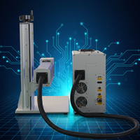 Machine de marquage laser à fibre/CO2 30W/50W Mini portable Gravure 3D pour verre métal plastique silicone carte de circuit imprimé flexible PLT BMP