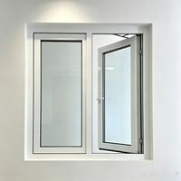 Fenêtre à ouverture extérieure en PVC série 65 avec cadre durable pour usage résidentiel (villa) et commercial (bâtiment)