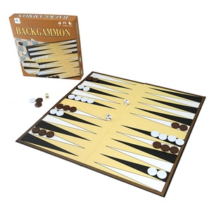 Jeu de backgammon rapide à plier avec plateau en papier et pions en plastique légers – Idéal pour les voyages en famille et le plaisir - Product Image 1