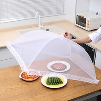 Grande tente de protection alimentaire en maille, parapluie pliable, filet anti-insectes pour pique-niques et fêtes en extérieur, réutilisable, lavable, anti-mouches