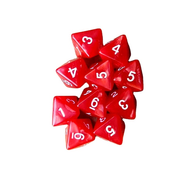 D8 Acrylic Pearl Pattern Polyhedral Custom Dice for Board Game Fans
