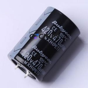420MXH470MEFCSN30X45 Snap-in Aluminum Electrolytic Capacitor Through hole Component THT,D30xL45mm 470uF 20% 420V 10mm - Product Image 1