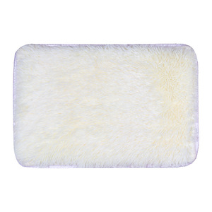 Tapis de bain de luxe en peluche de couleur unie, rectangulaire, antidérapant, en fibre de polyester épaisse, pour salle de bain, chambre à coucher, salon - Product Image 3