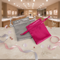 Sac à poussière en satin personnalisé, pochette en satin à cordon, sac cadeau en soie avec logo, sacs à main en satin pour bijoux, pochette en satin pour cheveux