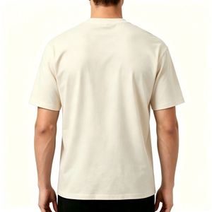 เสื้อยืดโอเวอร์ไซส์ผู้ชาย 400GSM ผ้าฝ้าย 100% สั่งทำได้ พิมพ์ลายกราฟิกสไตล์วินเทจ สตรีทแวร์ สั่งพิมพ์ตามต้องการ ยูนิเซ็กส์ ลำลอง สีแอพริคอต - Product Image 3