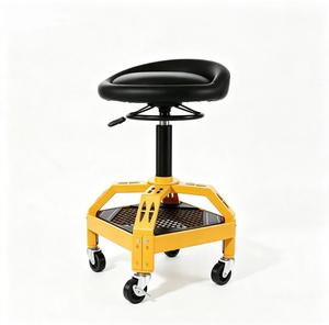 360 °   Asiento Giratorio con Estructura de Acero Resistente, Altura Ajustable, Taburete Rodante para Mecánico de Alta Resistencia - Product Image 3