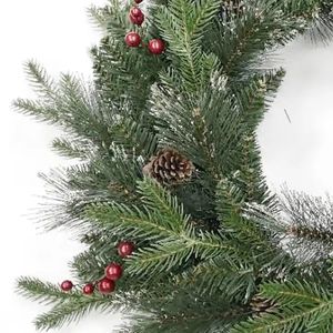 High Quality Ecofriendly 6ft PE PVC Pine Needles Artificial <strong>Prelit</strong> Pre-lit Green Christmas <strong>Garland</strong> - Product Image 4