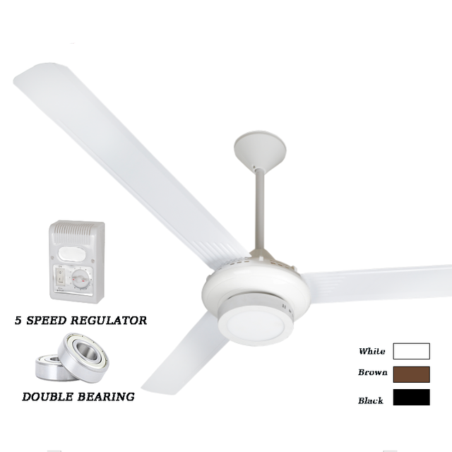 Hot Selling Black Color  LED Ceiling Fan Remote Control  Four  Blade  Five  Wind Speed   KDK  Fan  for Malaysia South America