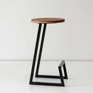 Креативный барный стул в скандинавском стиле, легкий люкс, кованое железо, кожаная обивка, высокое сиденье, для отеля, столовой, спальни - Product Image 1