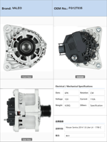 Alternateur de voiture Nissan Sentra 2014 1.8 Litre L4 - 1798 C 12V 110A FG12T035 2611855B 301N22245Z