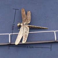 Figurines miniatures d'insectes en laiton massif (abeille, libellule, coléoptère) – Décoration de bureau amusante et artisanale pour la maison