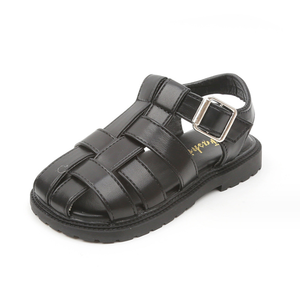 รองเท้าเด็กฤดูร้อนใหม่ เด็กชาย เด็กหญิง หนัง PU รองเท้าแตะสานมือ - Product Image 1