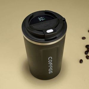 <b>Coffee</b> Stainless Steel Tumbler Vacuum Flask Temperature Display Travel Mug 6-12H Insulation Leak-Proof Eco-Friendly Business - Product Image 4