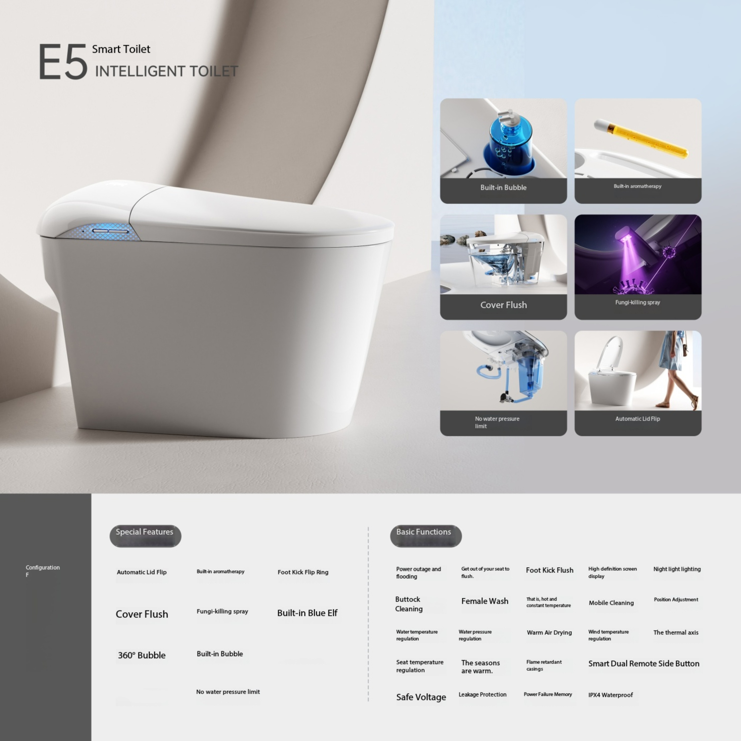 ฟังก์ชันการทำงานขั้นสูงพร้อมถังเก็บน้ำ