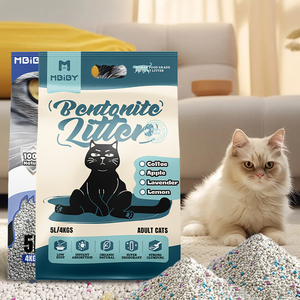 Arena para gatos de bentonita personalizable, aroma de café, libre de polvo, respetuoso con el medio ambiente, Biodegradable, OEM, suministro de fábrica - Product Image 1