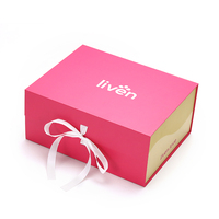 Emballage de boîte-cadeau rigide rose pliable écologique boîte d'abonnement pliable magnétique personnalisée en gros pour la publicité de marque