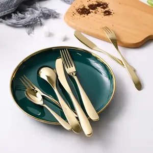 Klassisches Messer löffel Gabel Set Gold Besteck Set Besteck Edelstahl Besteck Set für Home School Restaurant