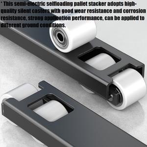 Apilador eléctrico de carga automática con batería de litio personalizada, horquilla de carga engrosada, apilador manual semieléctrico - Product Image 5