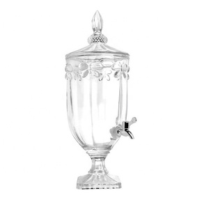 2L 4L 5L Thủy Tinh Nước Trái Cây Rượu Vang Dispenser Với Nhựa Tap Thủy Tinh Đồ Uống Dispenser Jar Trái Cây Truyền <span class=keywords><strong>Pitcher</strong></span> - Product Image 2