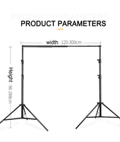 Kit de support de fond de trépied de 2m 3m pour la photographie de produits de portrait et la prise de vue vidéo 2.6m 3 mètres