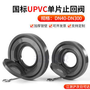 วาล์วเช็คแบบปีกผีเสื้อชิ้นเดียว Rongsheng วาล์วท่อน้ำ UPVC วาล์วแบบแผ่นวาล์วควบคุมด้วยมือ วาล์วสวิงเช็ค ทนกรด - Product Image 3