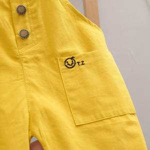 Conjunto Formal de Verano para Niños, 2 Piezas, 100% Algodón, Estilo Occidental, con Tirantes, Venta al Por Mayor - Product Image 4