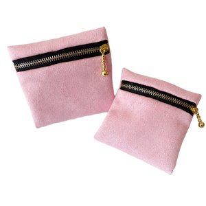 <b>Luxury</b> Velvet Jewelry Pouch with Zipper Travel Ring & Earring Organizer for Women Travel Organizer & <b>Gift</b> <b>Bag</b> for Accessories - Product Image 1