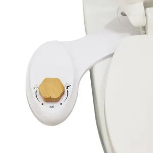Banheiro Ultra-Slim Dual Nozzle Auto-limpeza Bidé Anexo Água Fria Manual Bidé Pulverizador Não Elétrico Plástico Wc Bidé
